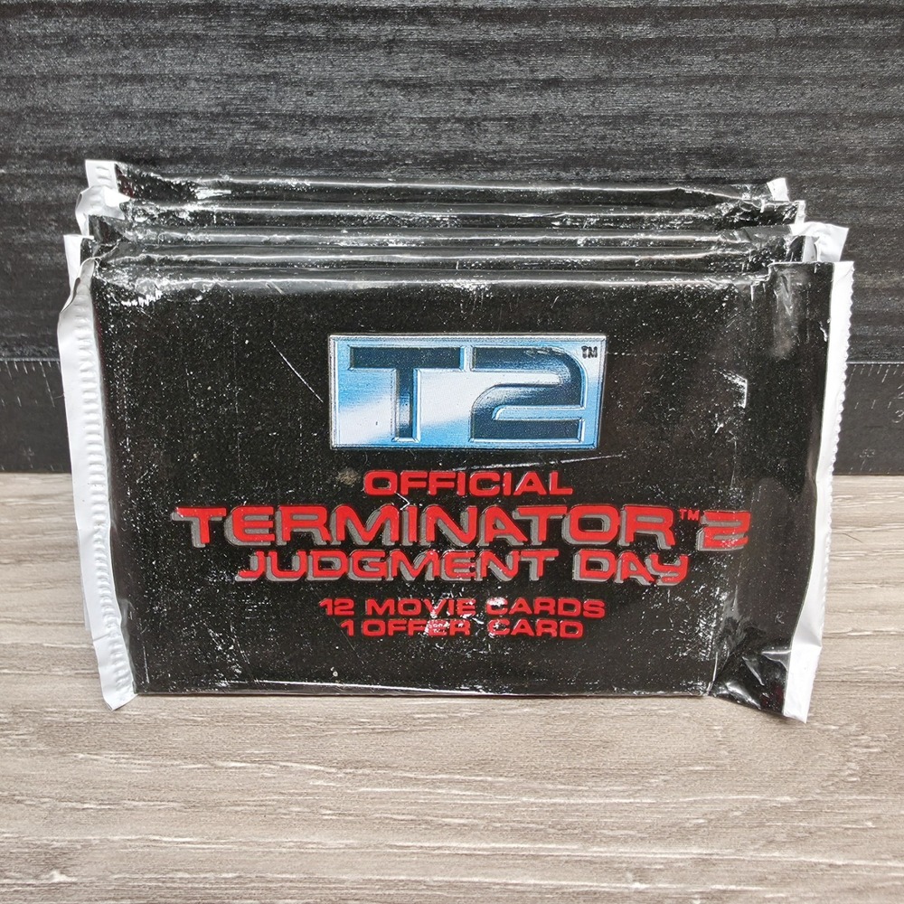 Terminator 2 Judgment Day – 5 Sealed Trading Card Pack – 1991 Carolco - Vintage